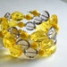 RESERVED Listing for Maudtisa, Yellow and Gray Bracelet, Yellow Bracelet, Bridesmaid Bracelet, ACRYLIC Beads, Yellow and Gray Wedding