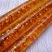 Mid Century Lucite Orange Candles Set of 3