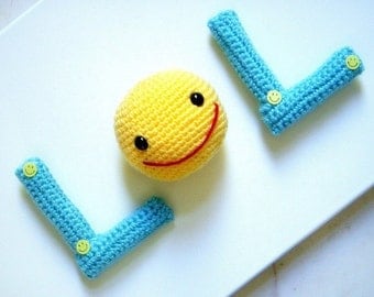 Amigurumi - LOL- Crochet Amigurumi 2 letters patterns / PDF