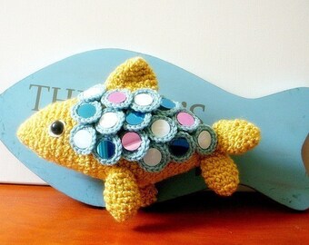 Crochet Amigurumi pattern / PDF - Sparkling Fish / Wall Fish