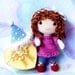 Birthday Girl N her balloons - Crochet Amigurumi patterns / PDF