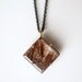 Reserved for Diane -Rutilated Square Quartz Talisman Pendant Oxidized Silver 18k Gold No. 8