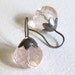 Rose Quartz Morning Glory Pod Earrings Sterling Silver