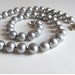 Grey Pearl Classic Knotted Necklace
