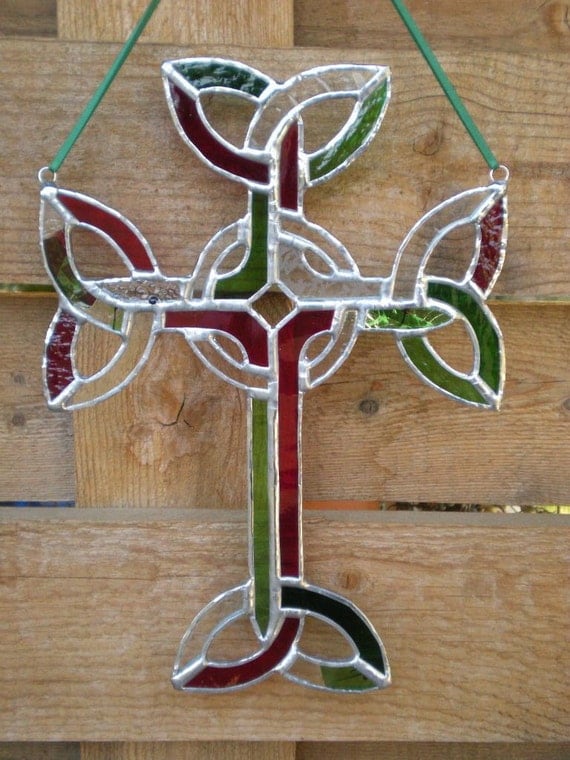 Stained Glass Celtic Cross
