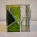RESERVED LISTING for ANDREAT --Stained Glass Candle Holder with votive-Green/Clear