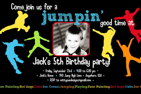 Items similar to Jump Jump Birthday party Invitation on Etsy