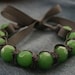 Tabbie Ribbon Bracelet - Grey and Mint