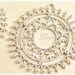 1219-MR (2 pcs) Matte rhodium plated spiked wheel pendants