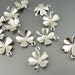 1214-MR (4 pcs) Matte rhodium plated lucky clover charms