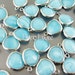 5031R-BJ (2 pcs) Blue Jade / Rhodium Faceted Glass pendants
