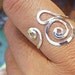 Artisan Doodle RING- Super Sparkly, Artsy, Simple STERLING SILVER Design, CUSTOM SIZE, Adjustable