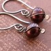 Red Freshwater Pearl Earrings, Sterling Silver Earrings, Dangle Earrings, Red Earrings, Pearl Jewelry, Silver Jewelry, Gothic Earrings