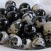 Black and Grey Acrylic Beads - 12mm Round