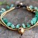 Jade Brass Chain Bracelet