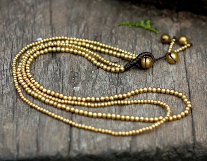 Double Brass Chain Necklace