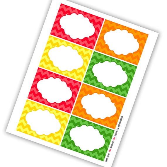 Rectangle Editable PDF 8x10 Printable Labels / Cards