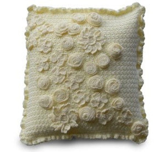 Items similar to Flower Pillow Crochet Pattern on Etsy