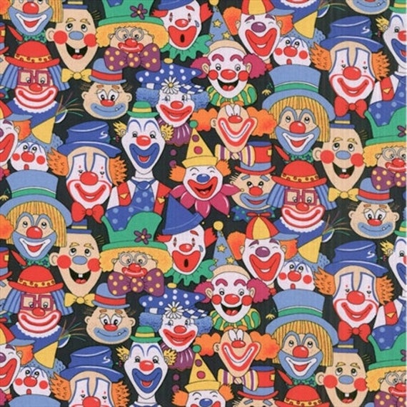 Blank Quilting CIRCUS CLOWNS Fun Carnival Fair Birthday Party