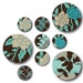 HOLIDAY SALE, Emerald Garden 2x2 inch Circles, Digital Collage Sheet, Download and Print Images
