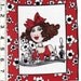 Loralie Manicurist Beauty Salon Lady Nail Artist quilt fabric ONE block