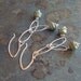 Reserved for Kimberly Sterling Silver Artisan Boro Glass Bead Earrings Handmade Oval Link