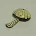 Vintage Eisenberg Brooch Cream Black Enamel Mushroom