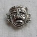 Vintage Sterling Silver Brooch Pendant Mayan Aztec Face