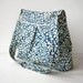 Navy Blue and Cream Messenger Bag - Blue Crossbody Shoulder Bag Purse - Adjustable Strap - Made to Order