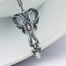 Reserved - Ethiopian Opal Necklace, Fine Silver Pendant - Libi