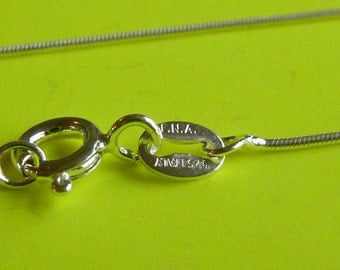 2 pcs Sterling silver 18 inch italian snake chain
