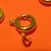 7 pcs 6 mm gold vermeil spring clasp lock