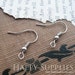100pcs nickel free 19mm Silver Copper Earring Hook Earring Wire (HE142)