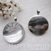 10Pcs 25mm Nickel Free - High Quality Silver Copper Cabochon Pendant Brass with Loop (HD212)