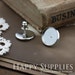 50pcs 12mm Nickel Free Silver Earposts With Round Pad (GX218)