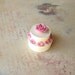 Cake shaped box with pink flowers in 1/12 scale
