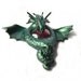 Green dragon pendant spread wings