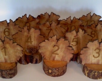 Rustic wedding Table Numbers for Country rustic Wedding