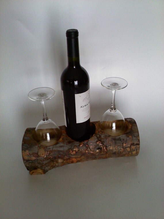 Handmade Tabletop Wine and Glass Rack by AspenBottleHolders