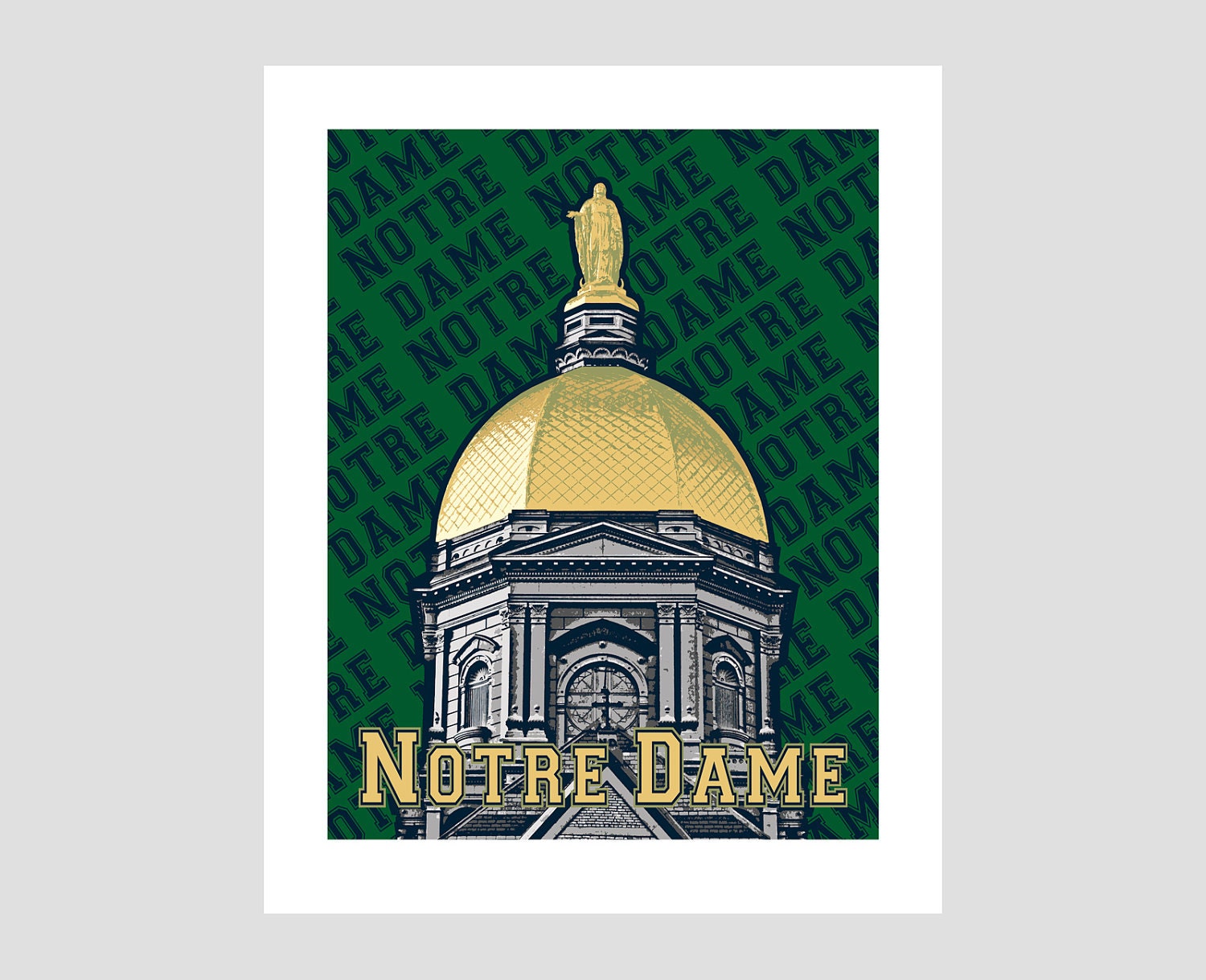 university of notre dame golden dome football by jonathanbenning