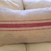 Burlap faux grainsack lumbar pillow cover with buttons