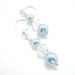 Wedding/ Pearl Bridal Earrings/Bridal Jewelry/Baby Blue Pearls/Crystals/Sterling Silver/Earrings