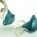 Winter Blue Wildflower Earrings - Deep blue Lucite Flowers with Clear AB Czech Glass Leaves