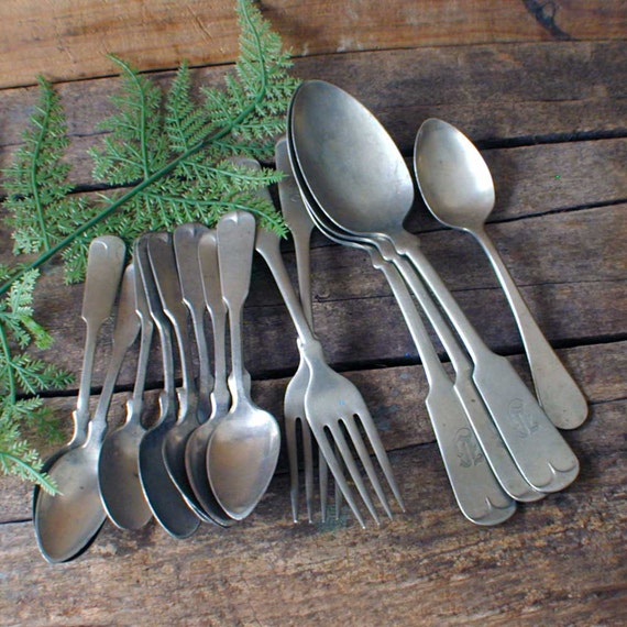 Nickel Alaskan Silver Flatware 14pcs