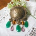 Vintage Dangling Brooch M. Baer ACC. S.F. Metal and Glass