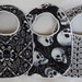 Punk Rock Baby Bibs - Back in Black Skulls - set of 3 bibs