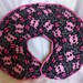 Punk Rock Boppy Pillow Cover - Pink and Black Heart Skulls Nursing Pillow Cover