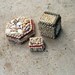 three SEASHELL ENCRUSTED BOXES