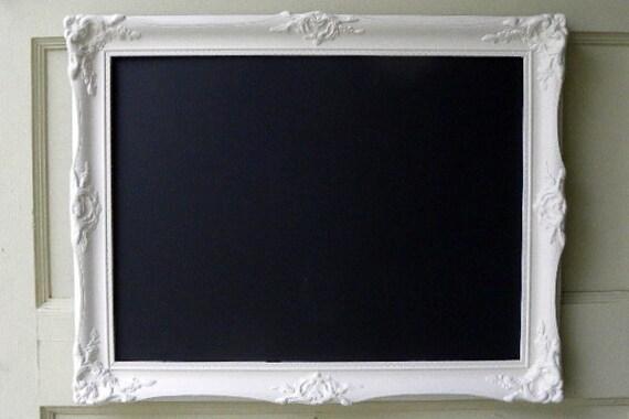 Vintage White Framed Chalkboard 8