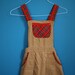 Vintage Girl's Corduroy and Plaid Jumper- Size 12